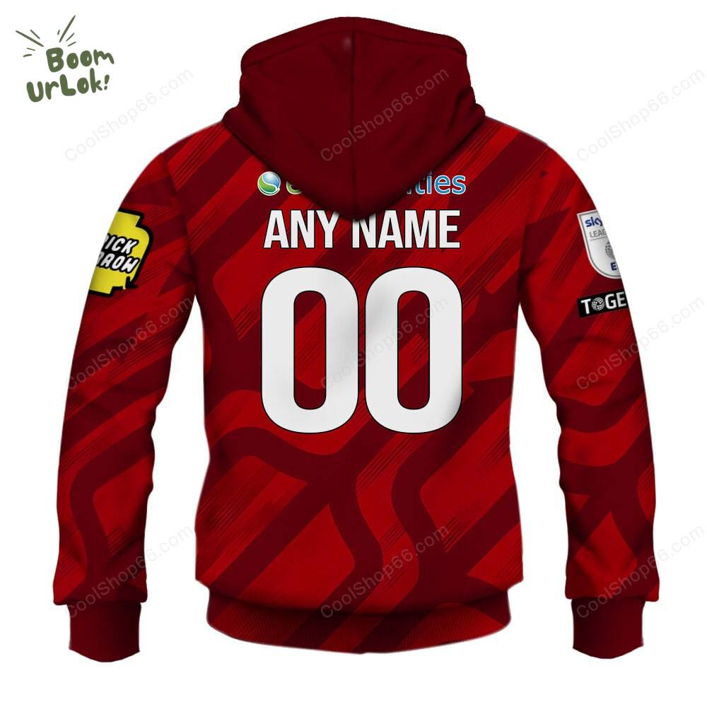 Crawley Town F.C. Home Jersey Style Hoodie - Soccer Supporter Hoodie Crawley Town F.C. Home Jersey Style Hoodie - Soccer Supporter Hoodie