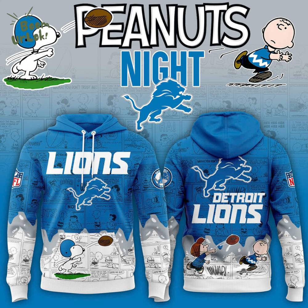 Detroit Lions 75th Anniversary of Peanuts Hoodie - NFL Fan Apparel Detroit Lions 75th Anniversary of Peanuts Hoodie - NFL Fan Apparel