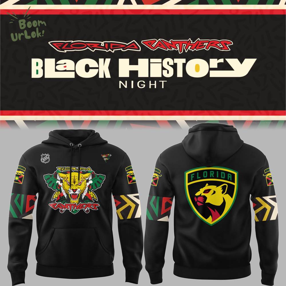 Florida Panthers Hockey NHL 2025 Limited Edition “Black History Night” Hoodie Florida Panthers Hockey NHL 2025 Limited Edition “Black History Night” Hoodie