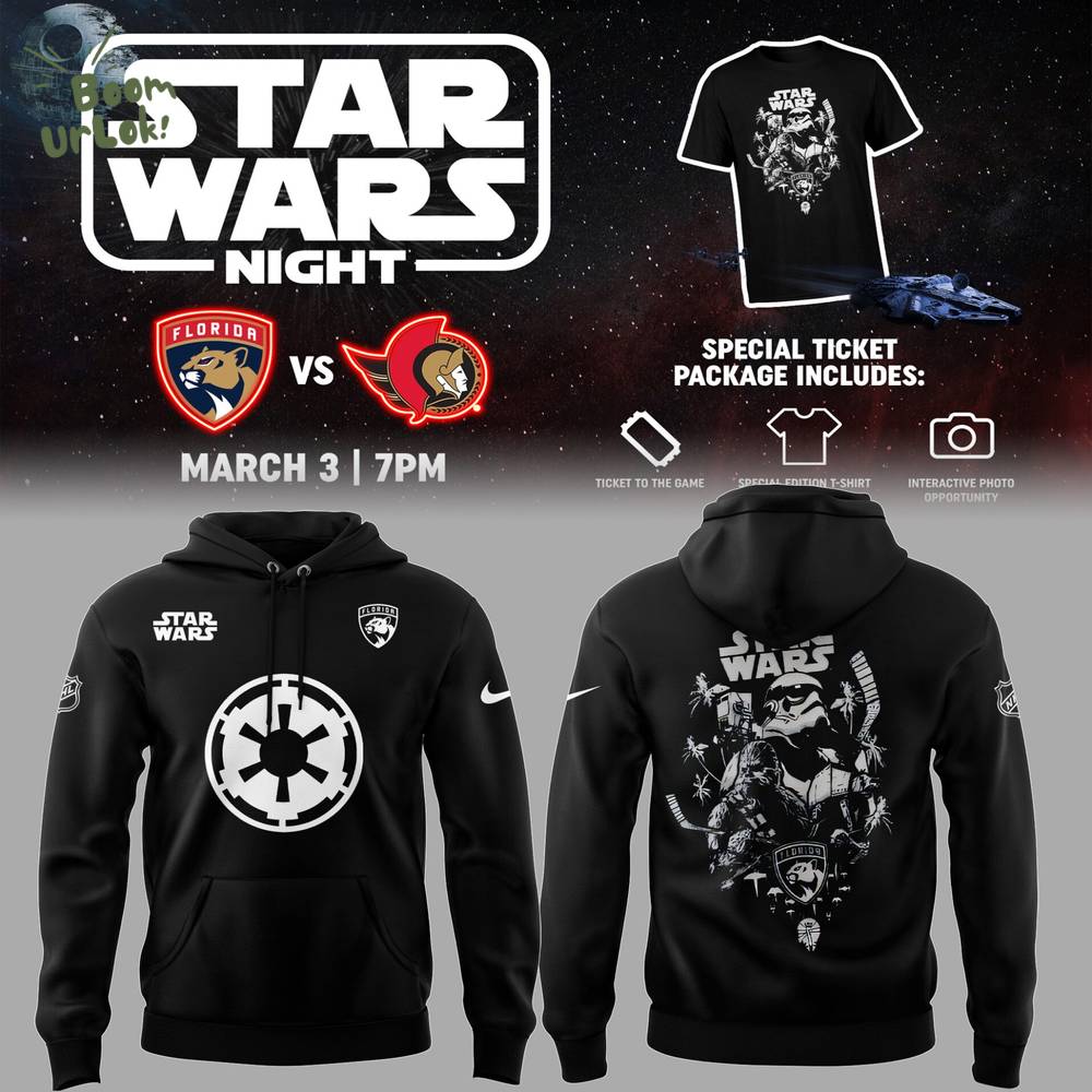 Florida Panthers NHL Star Wars Night Hoodie - 2025 New Design Florida Panthers NHL Star Wars Night Hoodie - 2025 New Design