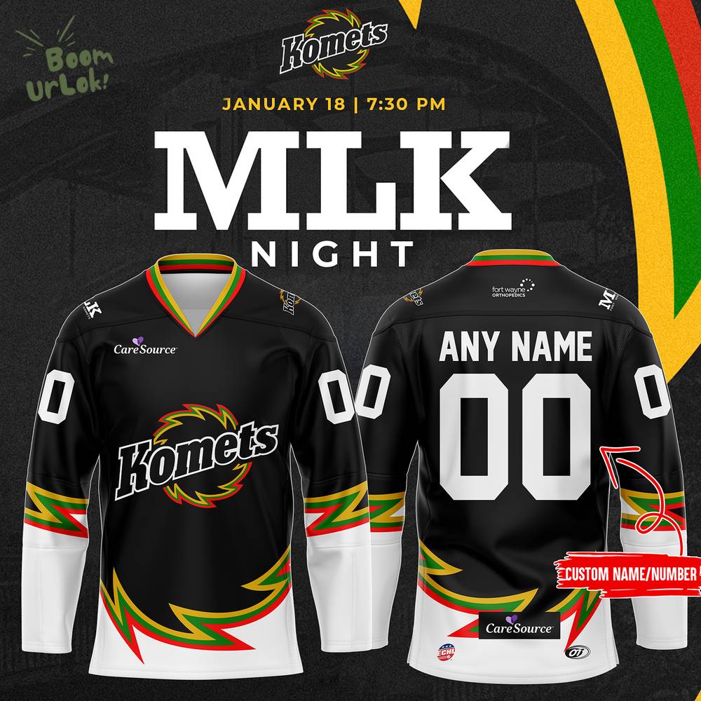 Fort Wayne Komets 2024 MLK Night Jersey – Limited Edition Fort Wayne Komets 2024 MLK Night Jersey – Limited Edition