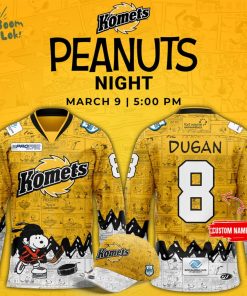 Fort Wayne Komets “75th Anniversary of Peanuts” Jersey – Special Edition