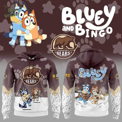 Hershey Bears Bluey and Bingo Hoodie Limited Edition