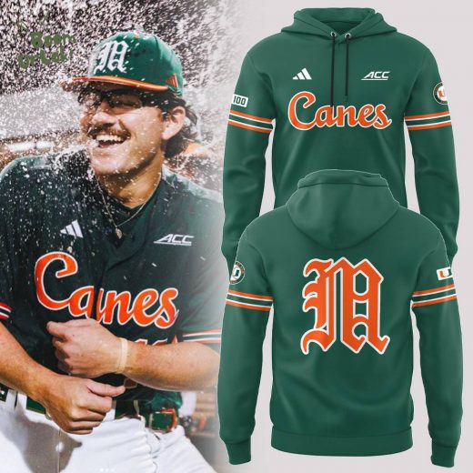Limited Edition Miami Hurricanes Baseball Hoodie 2025