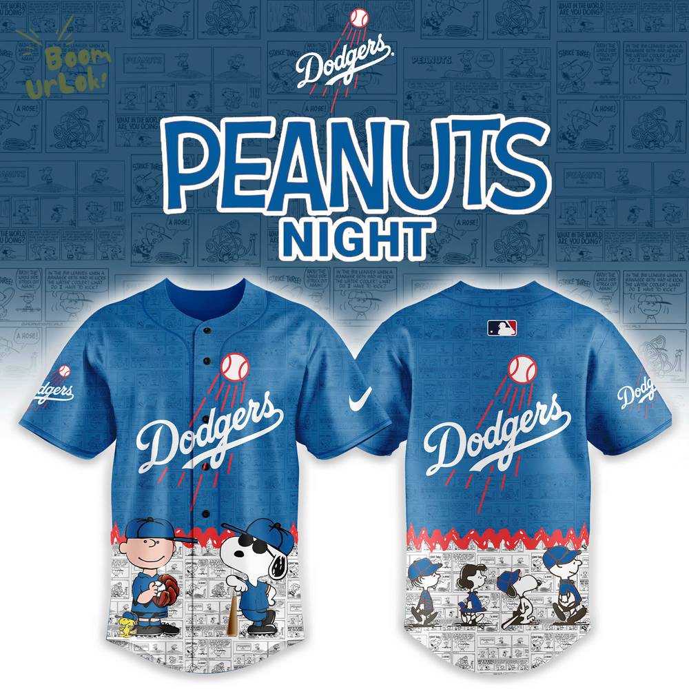 Los Angeles Dodgers x 75th Peanut Anniversary Baseball Jersey Limited Edition Los Angeles Dodgers x 75th Peanut Anniversary Baseball Jersey Limited Edition
