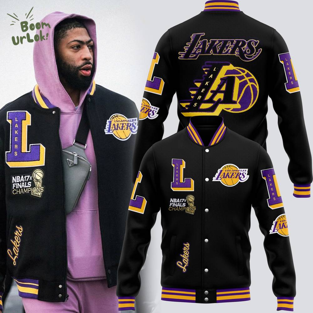 Los Angeles Lakers New Bomber Jacket NBA 17x Final Champions Edition Los Angeles Lakers New Bomber Jacket NBA 17x Final Champions Edition