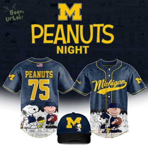 Michigan Wolverines x Peanuts Night Jersey “Celebrating the 75th Anniversary of Peanuts” Limited Edition