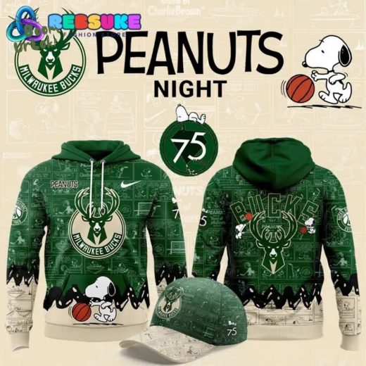 Milwaukee Bucks 75th Anniversary of Peanuts Limited Edition Hoodie