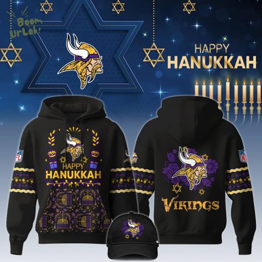 Minnesota Vikings Hanukkah Limited Edition Hoodie – 2025 Holiday Collection