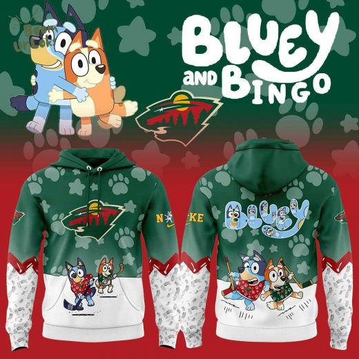 Minnesota Wild Bluey and Bingo Hoodie Limited Edition