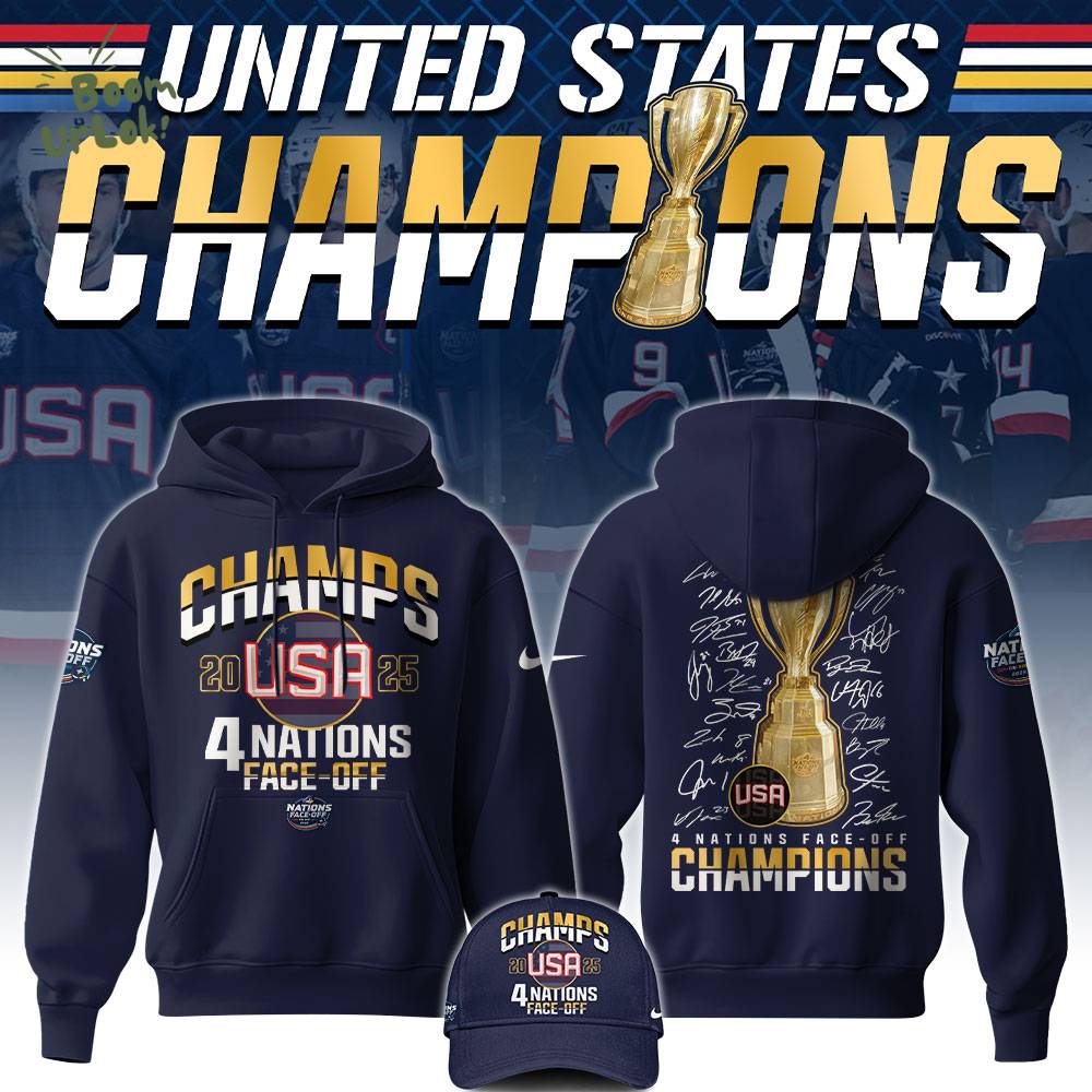 NHL 4 Nations USA Champions Limited Edition 2025 Hoodie NHL 4 Nations USA Champions Limited Edition 2025 Hoodie