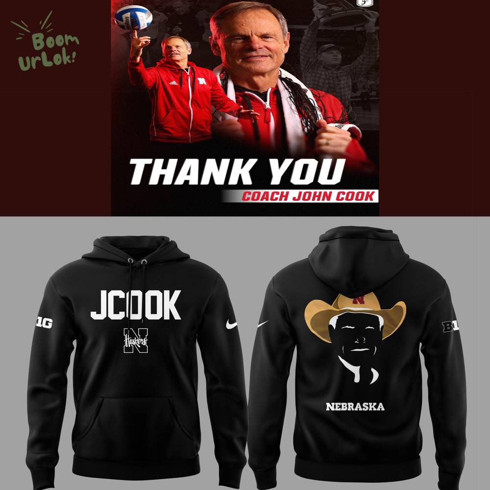 Nebraska Volleyball 2025 Coach John Cook Black Hoodie - Limited Edition Nebraska Volleyball 2025 Coach John Cook Black Hoodie - Limited Edition