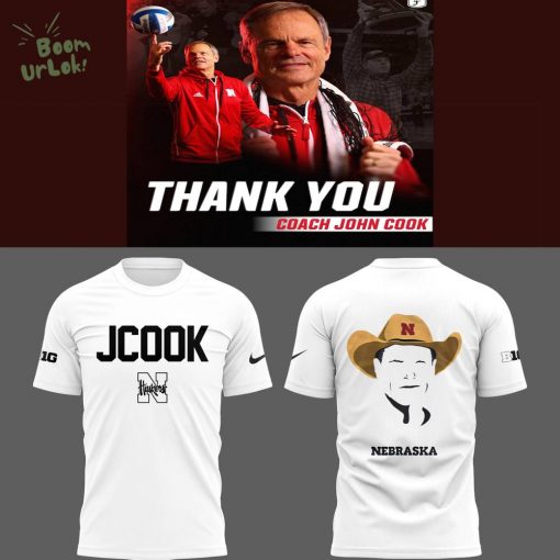 Nebraska Volleyball 2025 Coach John Cook Limited White T-shirt