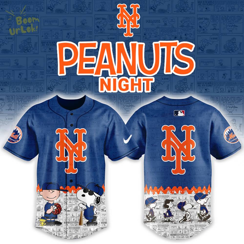 New York Mets x 75th Peanut Anniversary Baseball Jersey Limited Edition New York Mets x 75th Peanut Anniversary Baseball Jersey Limited Edition