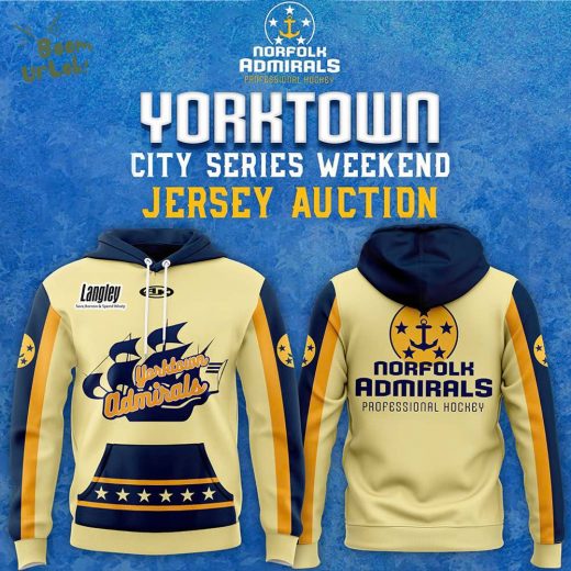 Norfolk Admirals x Yorktown City Series Jersey Hoodie Limited Edition