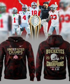 Ohio State Football 2025 College Playoff National Champions Hoodie | Smoke Red Edition