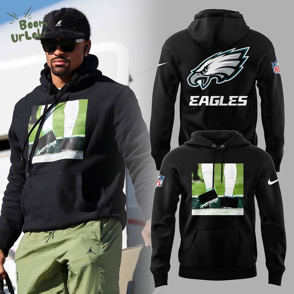 Philadelphia Eagles Jalen Hurts Black Hoodie - 2025 Nike Edition Philadelphia Eagles Jalen Hurts Black Hoodie - 2025 Nike Edition