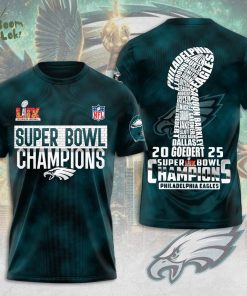Philadelphia Eagles Super Bowl Champion 3D T-shirt – Limited Edition 2025