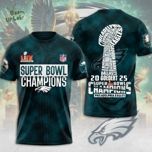 Philadelphia Eagles Super Bowl Champion 3D T-shirt – Limited Edition 2025