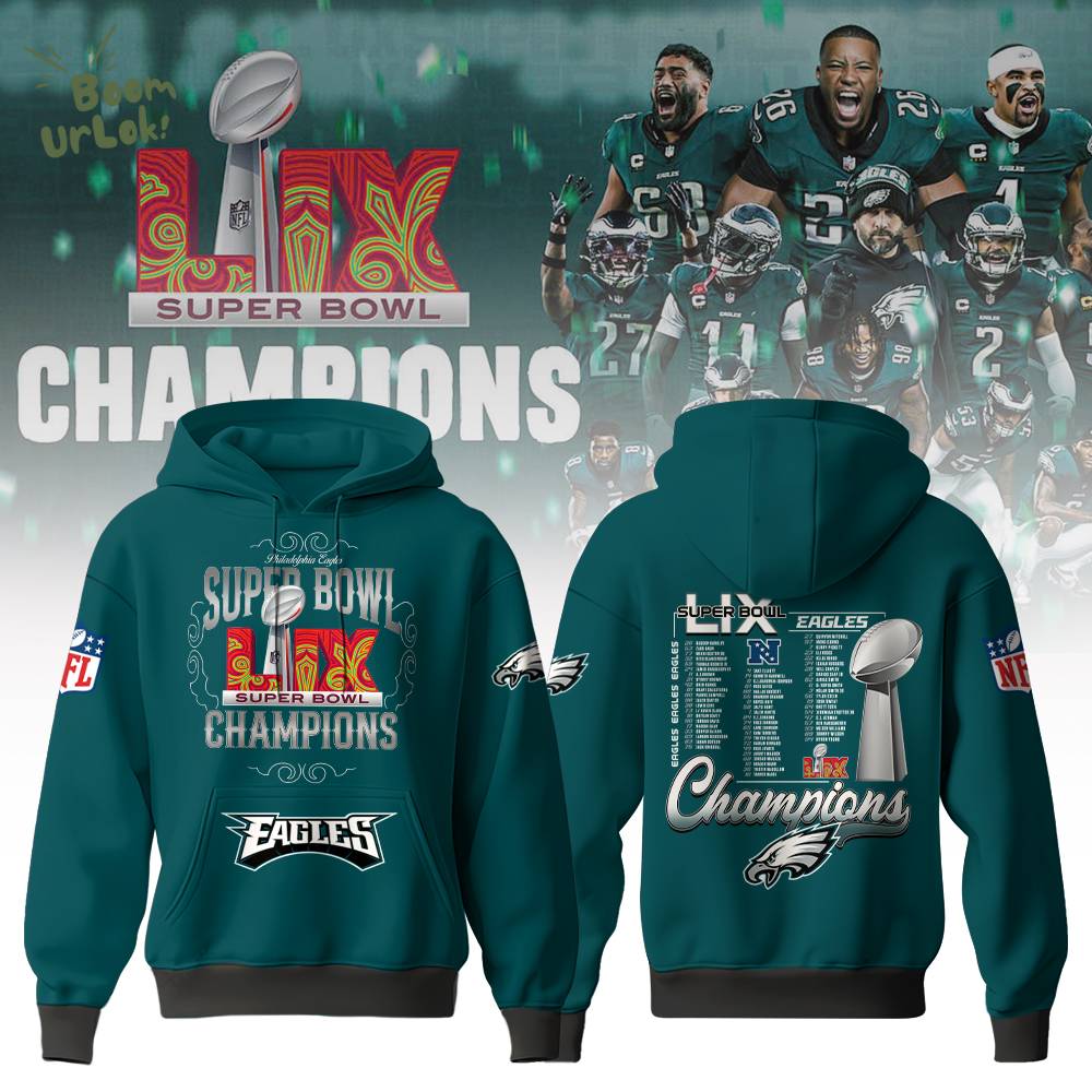Philadelphia Eagles Super Bowl LIX Champions Limited Edition Hoodie – Hot Design 2025 Philadelphia Eagles Super Bowl LIX Champions Limited Edition Hoodie – Hot Design 2025