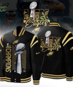 Philadelphia Eagles Super Bowl LIX Champions Nike Limited Edition Black and Gold Jacket – 2025