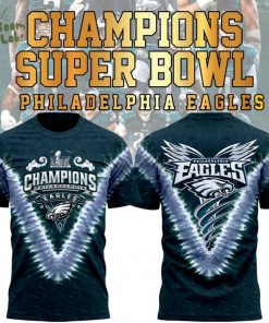 Philadelphia Eagles Super Bowl LIX Champions Shield Tie-Dye T-shirt – Limited Edition 2025