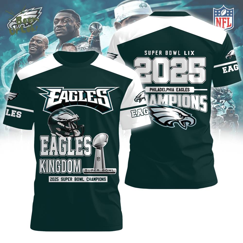 Philadelphia Eagles Super Bowl LIX Champions T-shirt Limited Edition Philadelphia Eagles Super Bowl LIX Champions T-shirt Limited Edition