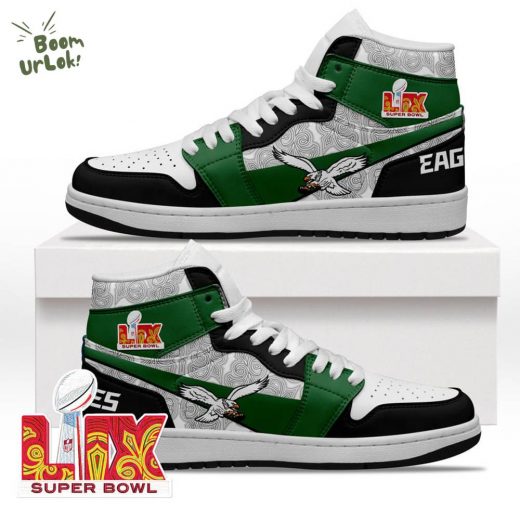 Philadelphia Eagles Super Bowl LIX Kelly Green AJ1 Sneakers Limited Edition