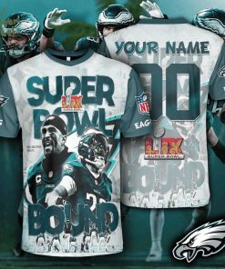 Philadelphia Eagles Super Bowl LIX Personalized T-Shirt – Fan Edition