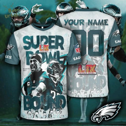 Philadelphia Eagles Super Bowl LIX Personalized T-Shirt – Fan Edition