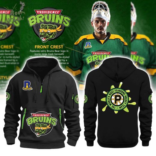 Providence Bruins Turtle Powered RI Comic Black Hoodie – Special Edition