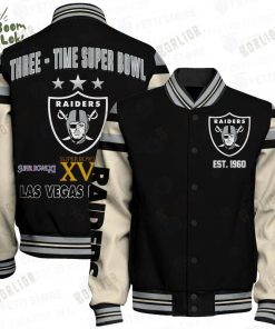 Raider 3-Time Super Bowl NFL Print Varsity Jacket – American Football Jacket