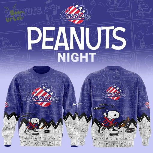 Rochester Americans 75th Anniversary of Peanuts Sweatshirt – Limited Edition NHL Apparel