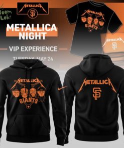San Francisco Giants MLB 2025 Limited Edition Giants x Metallica Black Hoodie – Music & Sports Apparel