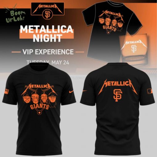 San Francisco Giants MLB 2025 Limited Edition Giants x Metallica Black T-Shirt – Exclusive Fan Gear