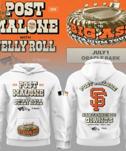 San Francisco Giants MLB 2025 Limited Edition Giants x Post Malone Big Ass Stadium Tour Black Hoodie