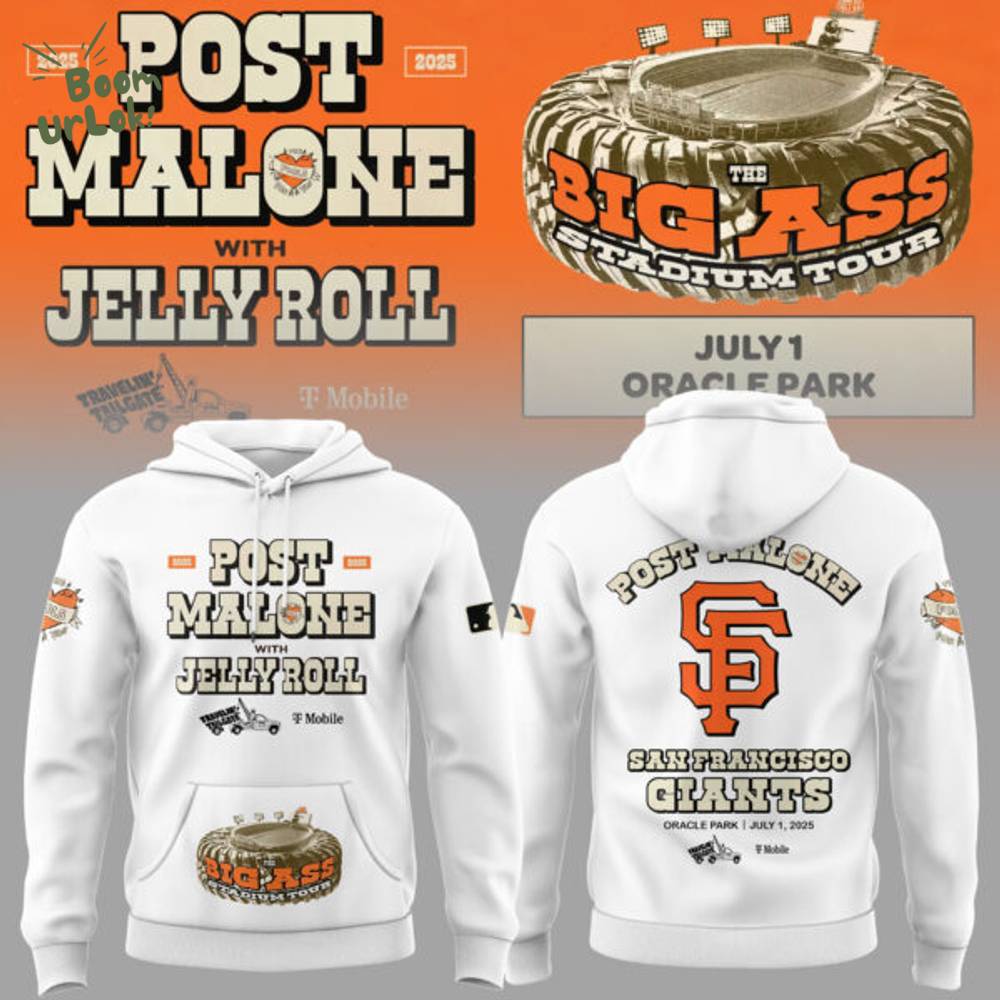 San Francisco Giants MLB 2025 Limited Edition Giants x Post Malone Big Ass Stadium Tour Black Hoodie San Francisco Giants MLB 2025 Limited Edition Giants x Post Malone Big Ass Stadium Tour Black Hoodie