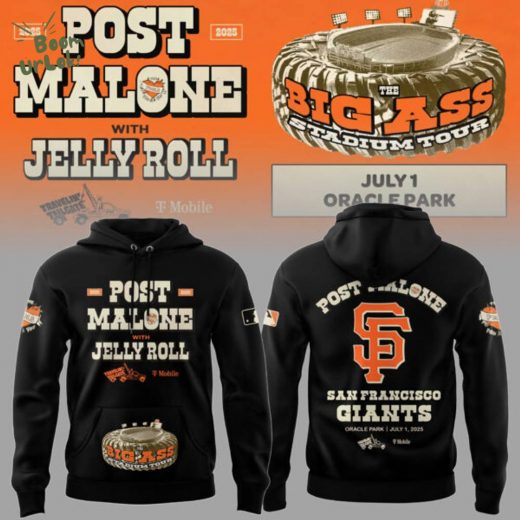 San Francisco Giants MLB 2025 Limited Edition Giants x Post Malone Big Ass Stadium Tour Hoodie