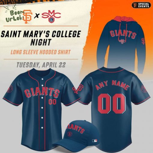 San Francisco Giants MLB 2025 Limited Edition Giants x Saint Mary’s College Night Custom Baseball Jersey