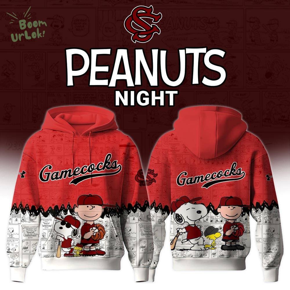 South Carolina Gamecocks x Peanuts Night Hoodie "Celebrating the 75th Anniversary of Peanuts" Limited Edition South Carolina Gamecocks x Peanuts Night Hoodie "Celebrating the 75th Anniversary of Peanuts" Limited Edition