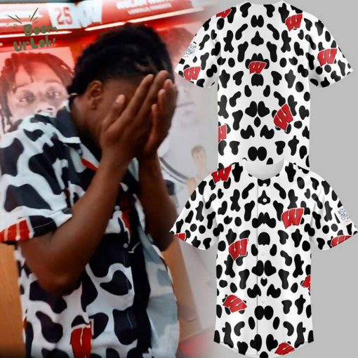 Special Cow Print Shirt Wisconsin Basketball Jersey – Unique Sports Jersey