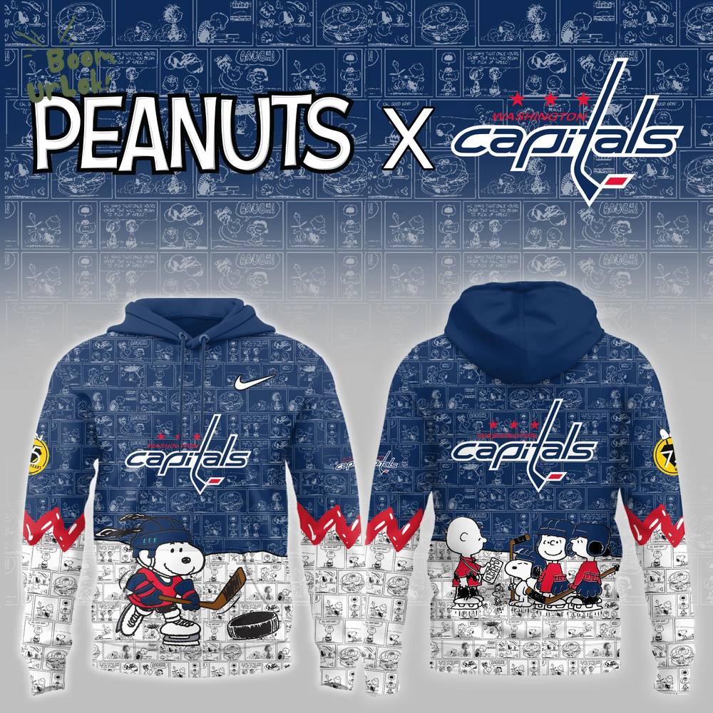 Washington Capitals x Peanuts 75 Years Anniversary Limited Edition Hoodie Washington Capitals x Peanuts 75 Years Anniversary Limited Edition Hoodie