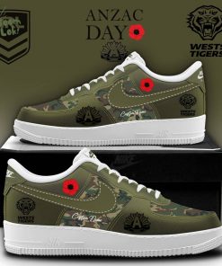 Wests Tigers 2025 ANZAC Day Personalized Shoes AF1 – Custom Air Force 1 Shoes