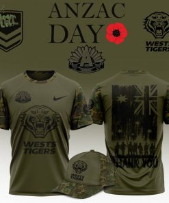 Wests Tigers 2025 ANZAC Day T-Shirt – Limited Edition Fan Apparel