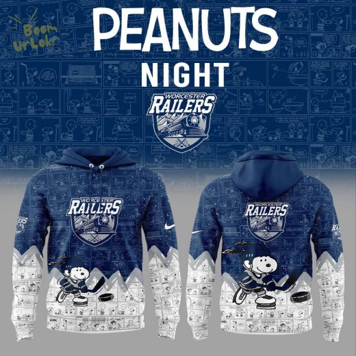 Worcester Railers 75th Anniversary of Peanuts Hoodie – Hockey & Peanuts Fan Apparel