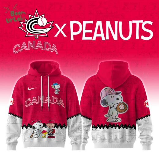 2025 Canada Baseball Team X Peanuts World Baseball Classic Nike Limited Red Hoodie
