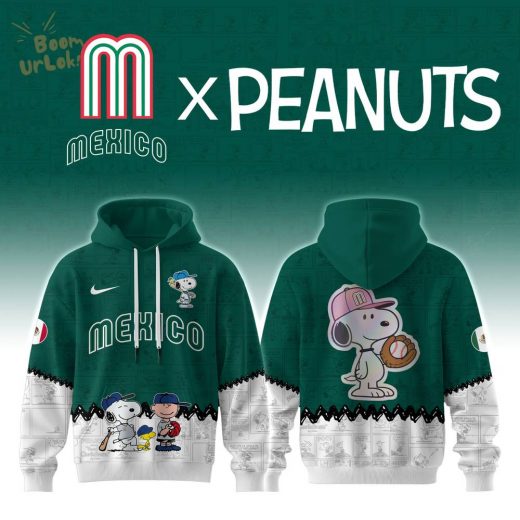 2025 Mexico Baseball Team X Peanuts World Baseball Classic Nike Limited Green Hoodie