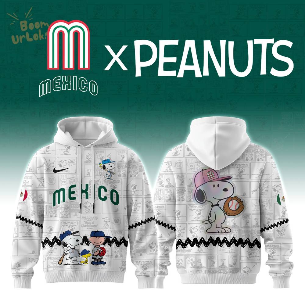 2025 Mexico Baseball Team X Peanuts World Baseball Classic Nike Limited Hoodie 2025 Mexico Baseball Team X Peanuts World Baseball Classic Nike Limited Hoodie