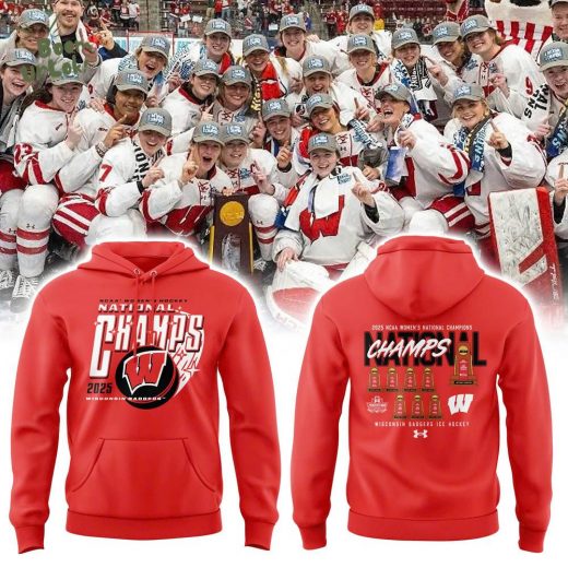 Badgers 2025 Women’s Hockey Tournament Champions Hoodie
