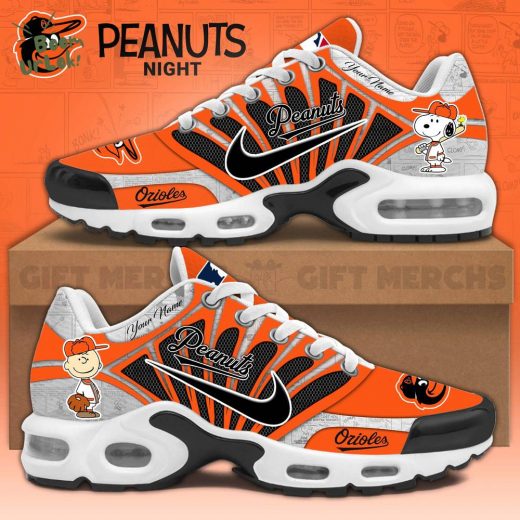 Baltimore Orioles Peanuts 75th Anniversary Air Max Shoes 2025 Limited Edition
